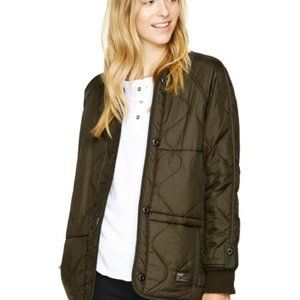 Aritzia Tna Griffith Green Army Quilted Layer Jacket